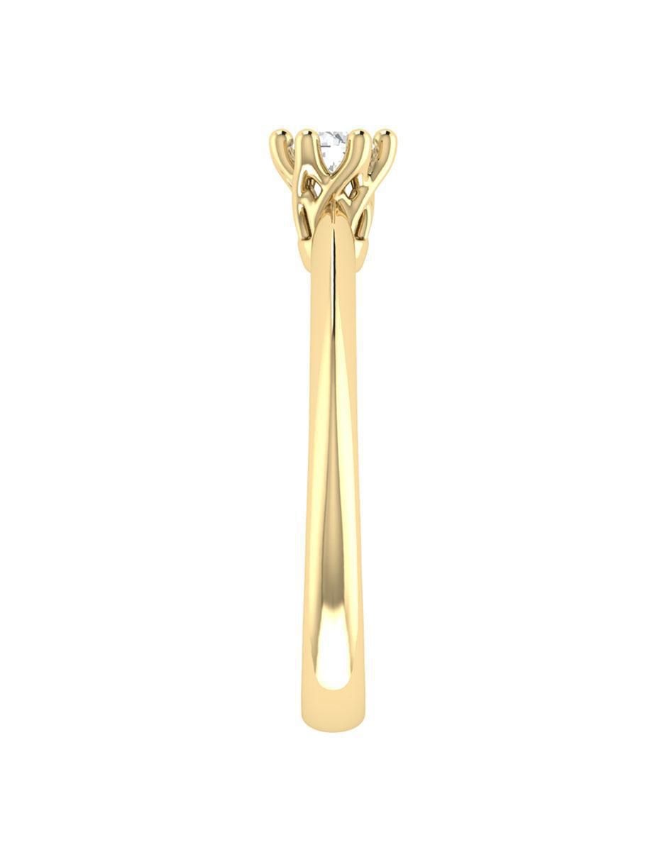 Argolla de oro 14 k diamante 2