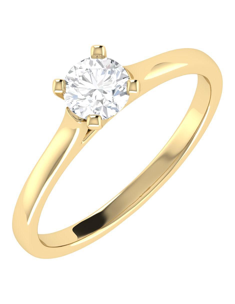 Argolla de oro 14 k diamante 5