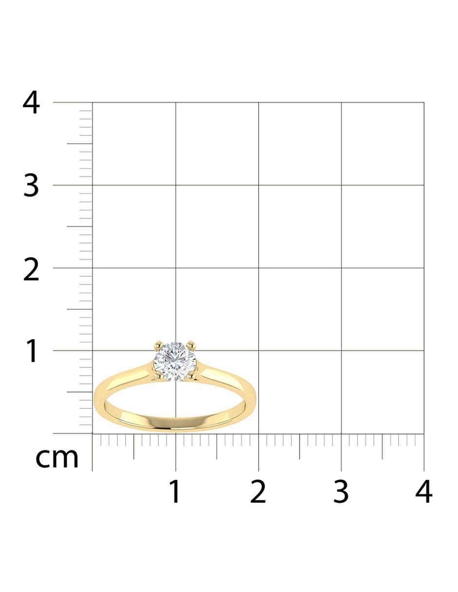 Argolla de oro 14 k diamante 6