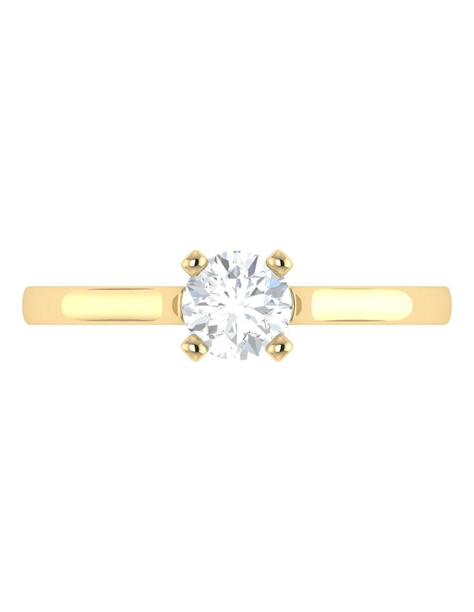 Argolla de oro 14 k diamante 4