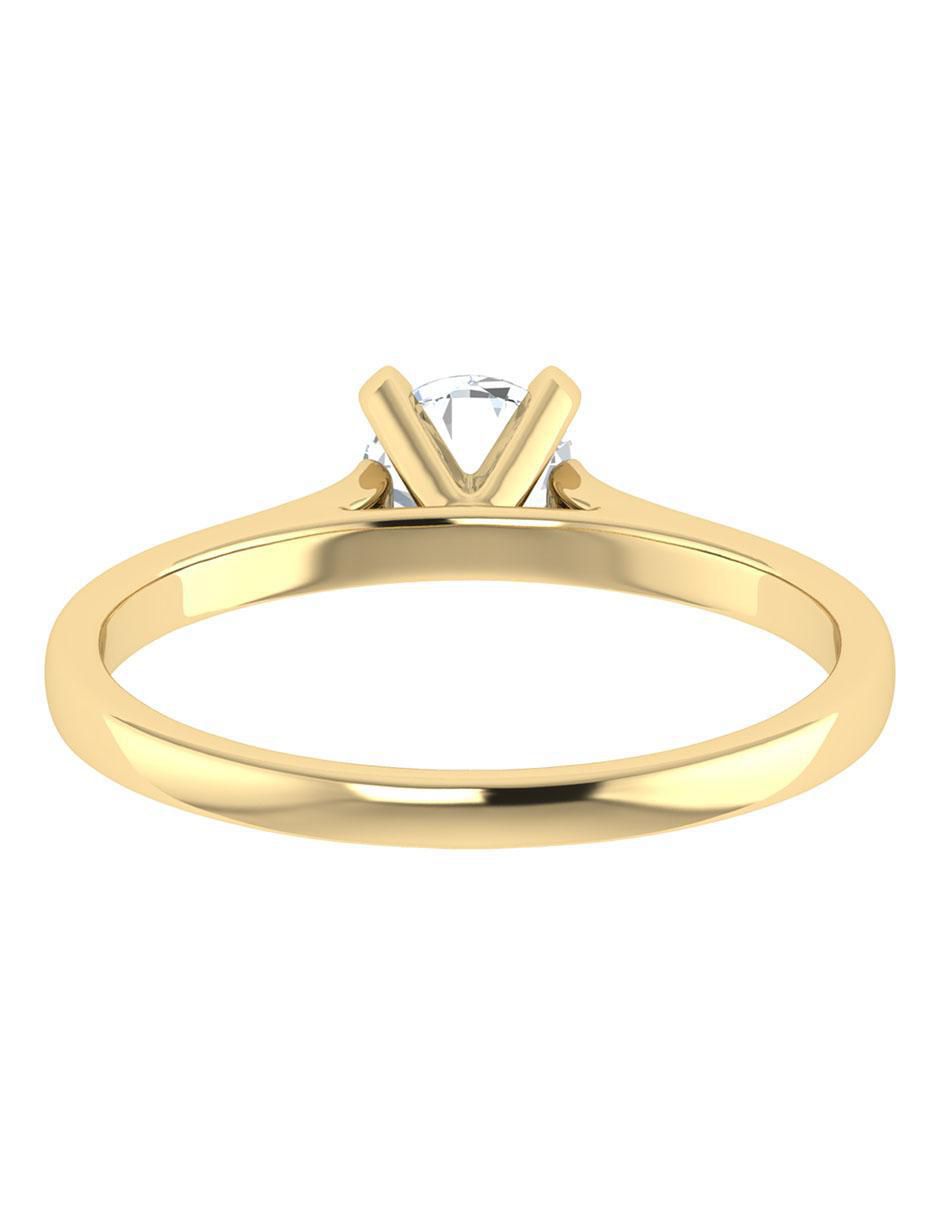 Argolla de oro 14 k diamante 3
