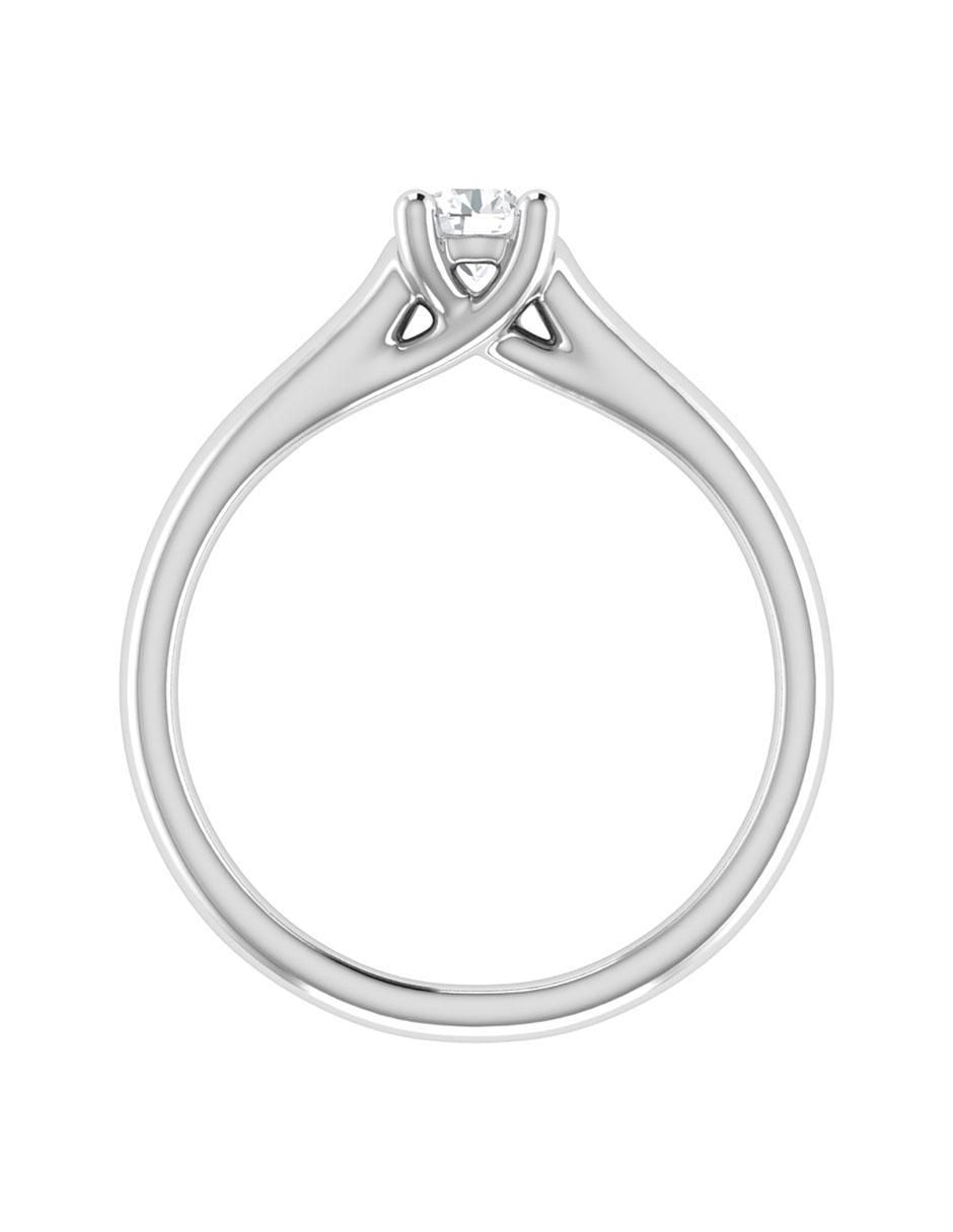 Argolla de oro blanco 14 k diamante 2