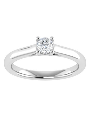 Argolla de oro blanco 14 k diamante Argolla de oro blanco 14 k diamante