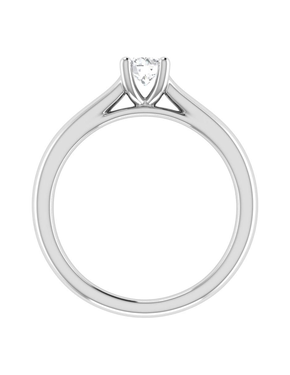 Argolla de oro blanco 14 k diamante 2