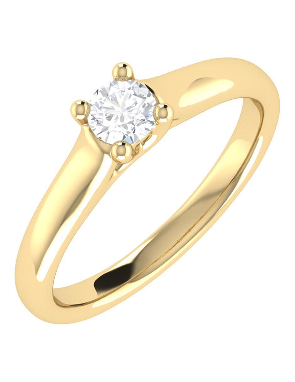 Argolla de oro 14 k diamante 5