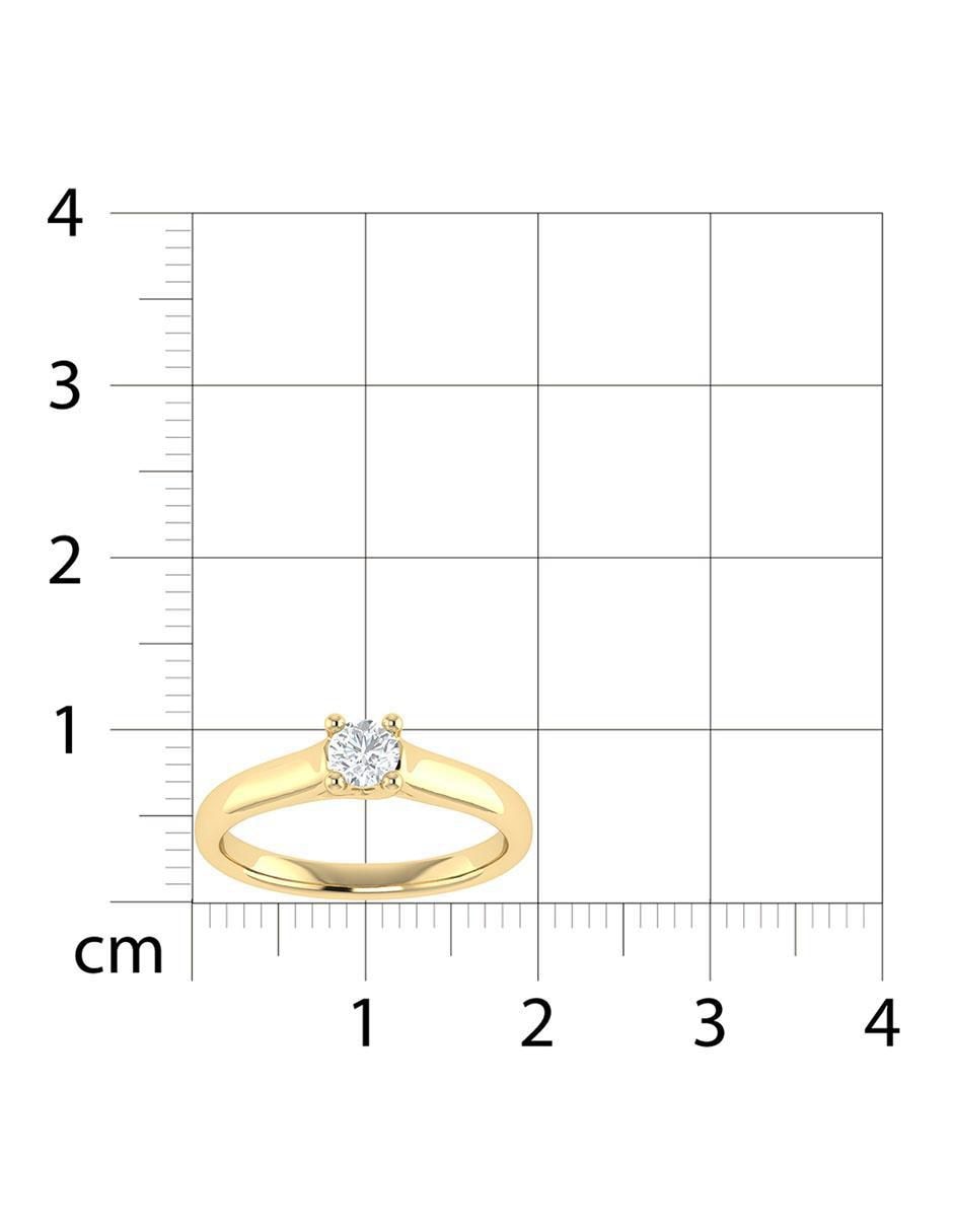 Argolla de oro 14 k diamante 6