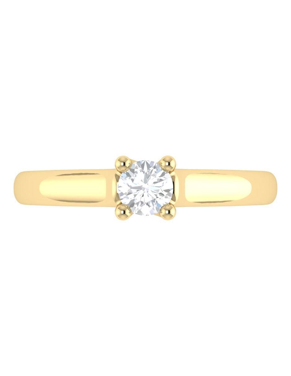 Argolla de oro 14 k diamante 4