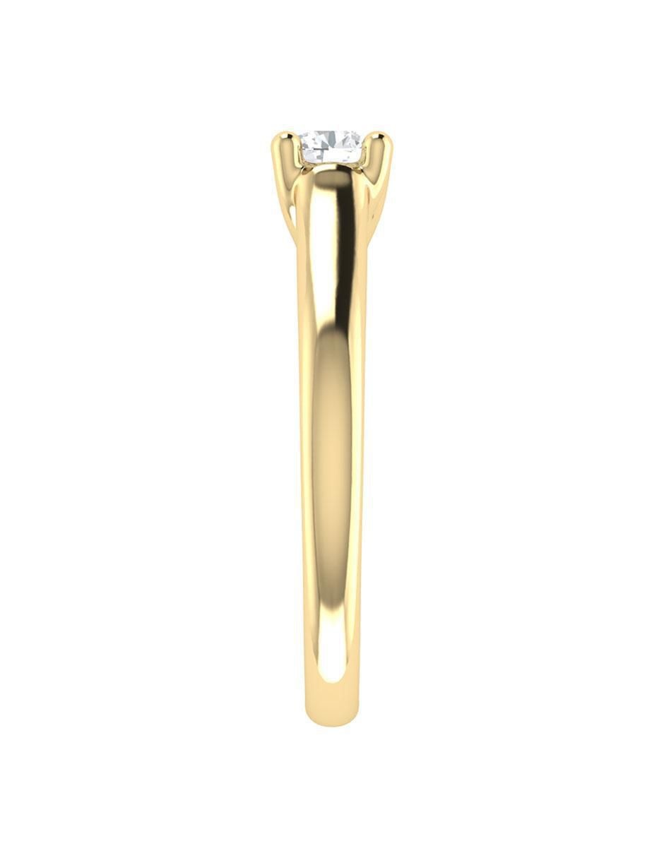 Argolla de oro 14 k diamante 2