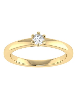 Argolla de oro 14 k diamante