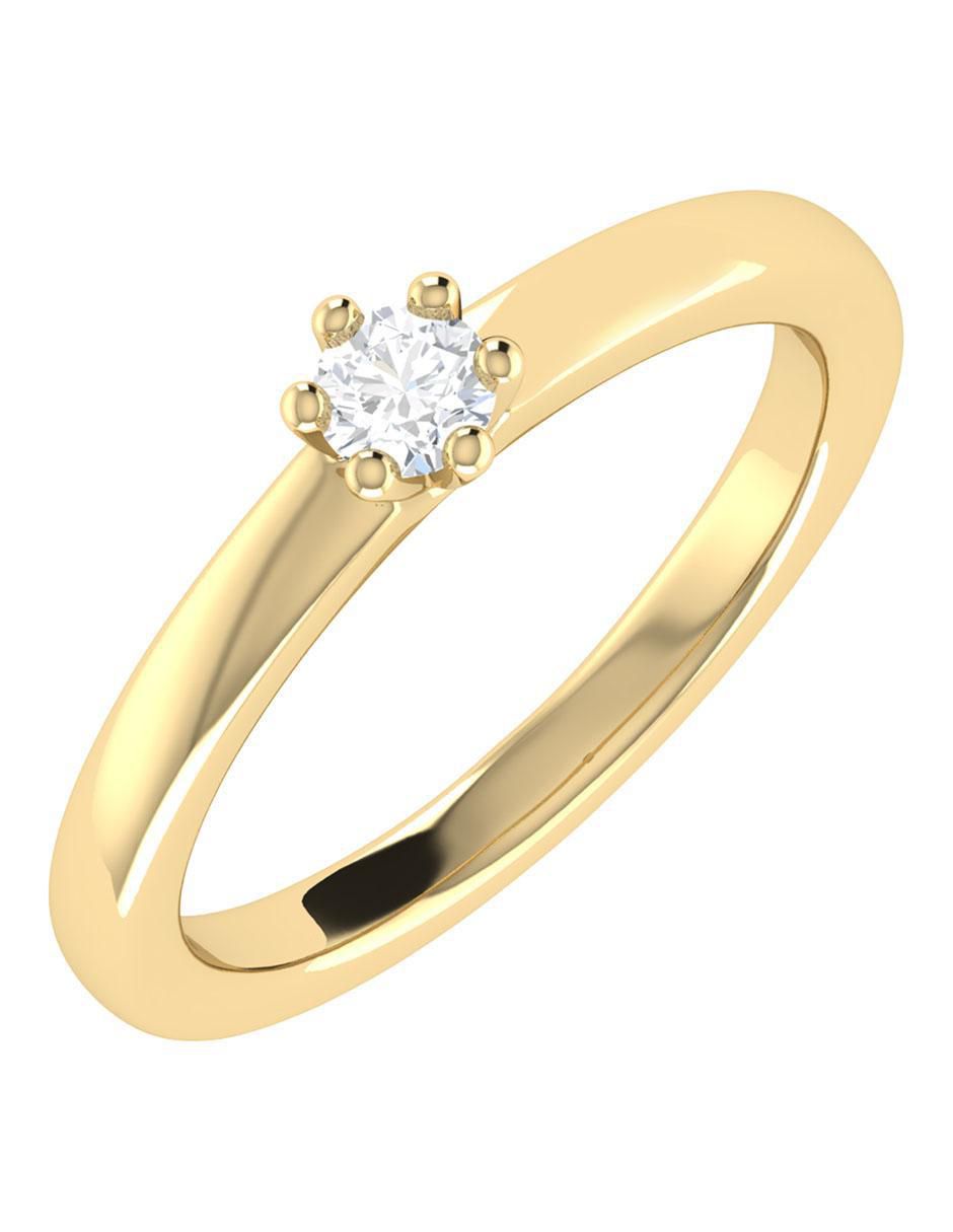 Argolla de oro 14 k diamante 5