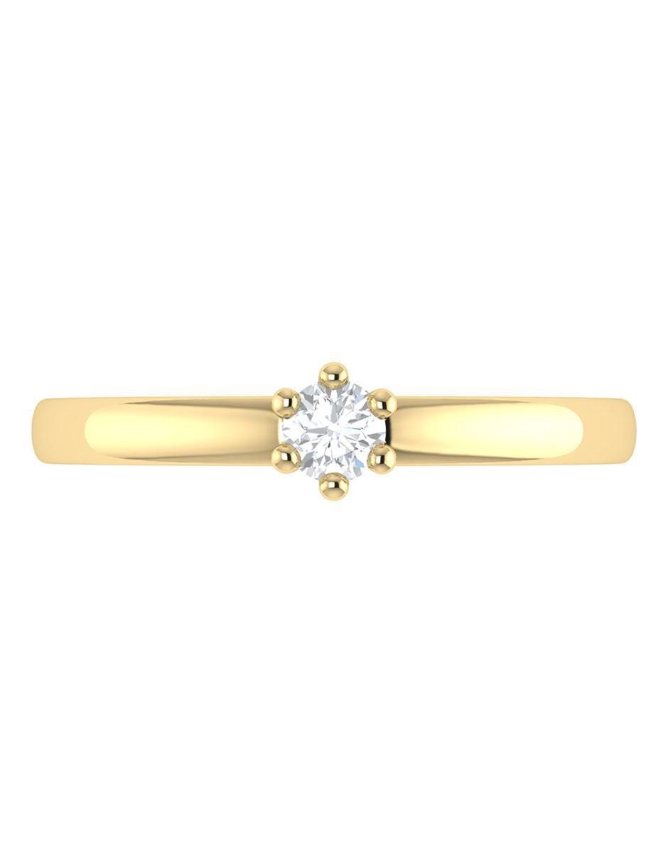 Argolla de oro 14 k diamante