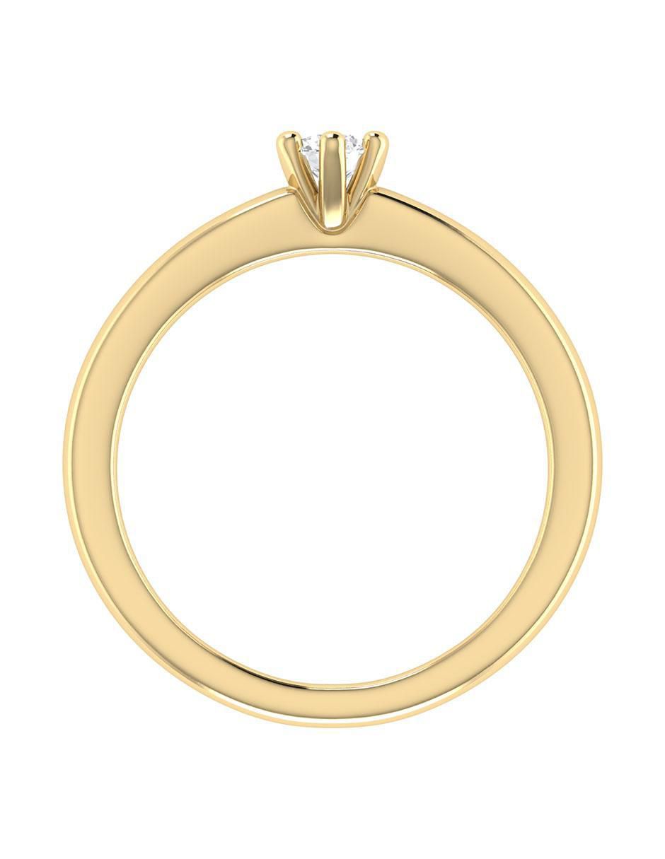 Argolla de oro 14 k diamante