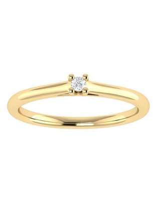 Argolla de oro 14 k diamante