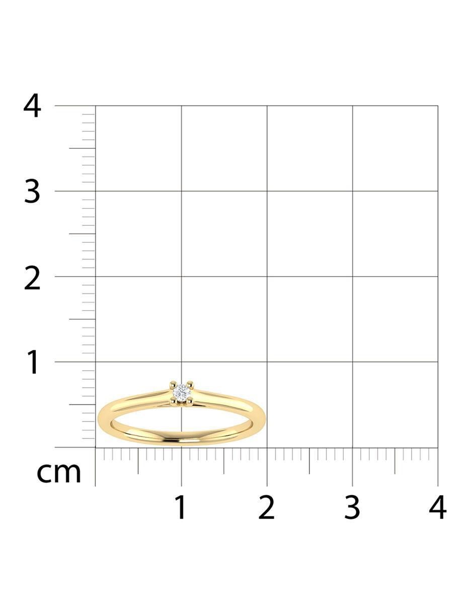 Argolla de oro 14 k diamante 7