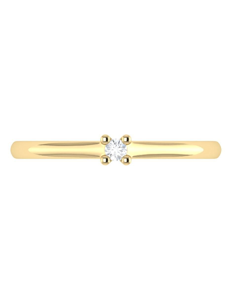 Argolla de oro 14 k diamante 4