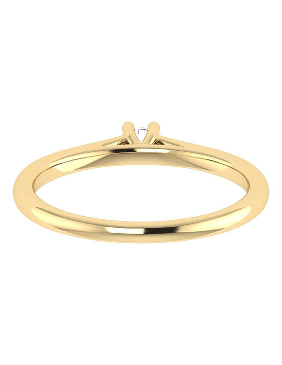 Argolla de oro 14 k diamante 3