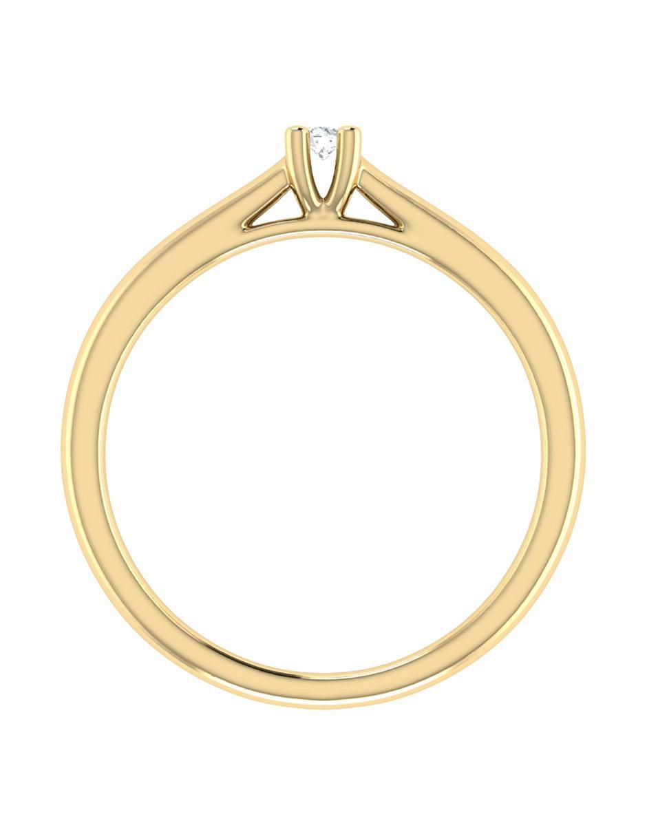 Argolla de oro 14 k diamante 2