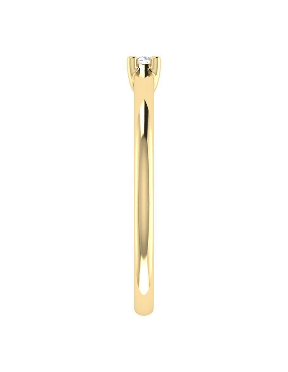 Argolla de oro 14 k diamante 6
