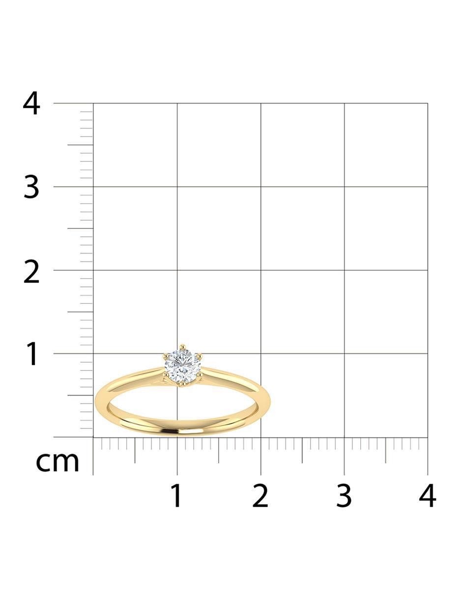 Argolla de oro 14 k Joyerías Bizzarro diamante 7