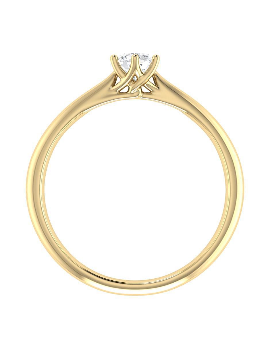 Argolla de oro 14 k Joyerías Bizzarro diamante 2