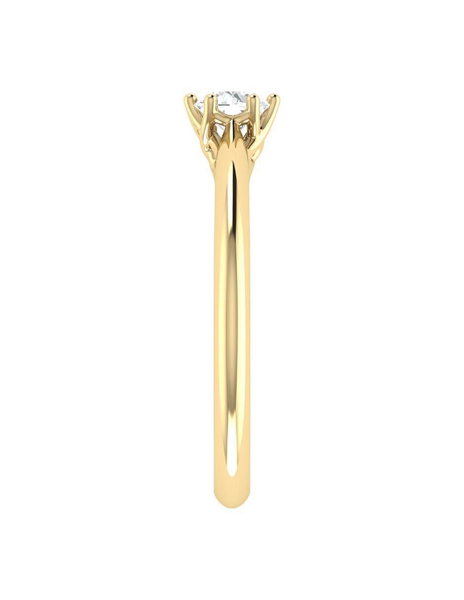Argolla de oro 14 k Joyerías Bizzarro diamante 3