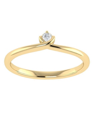 Argolla de oro 14 k diamante