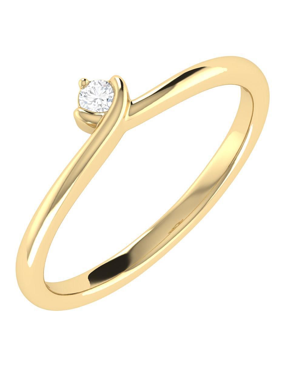 Argolla de oro 14 k diamante 5