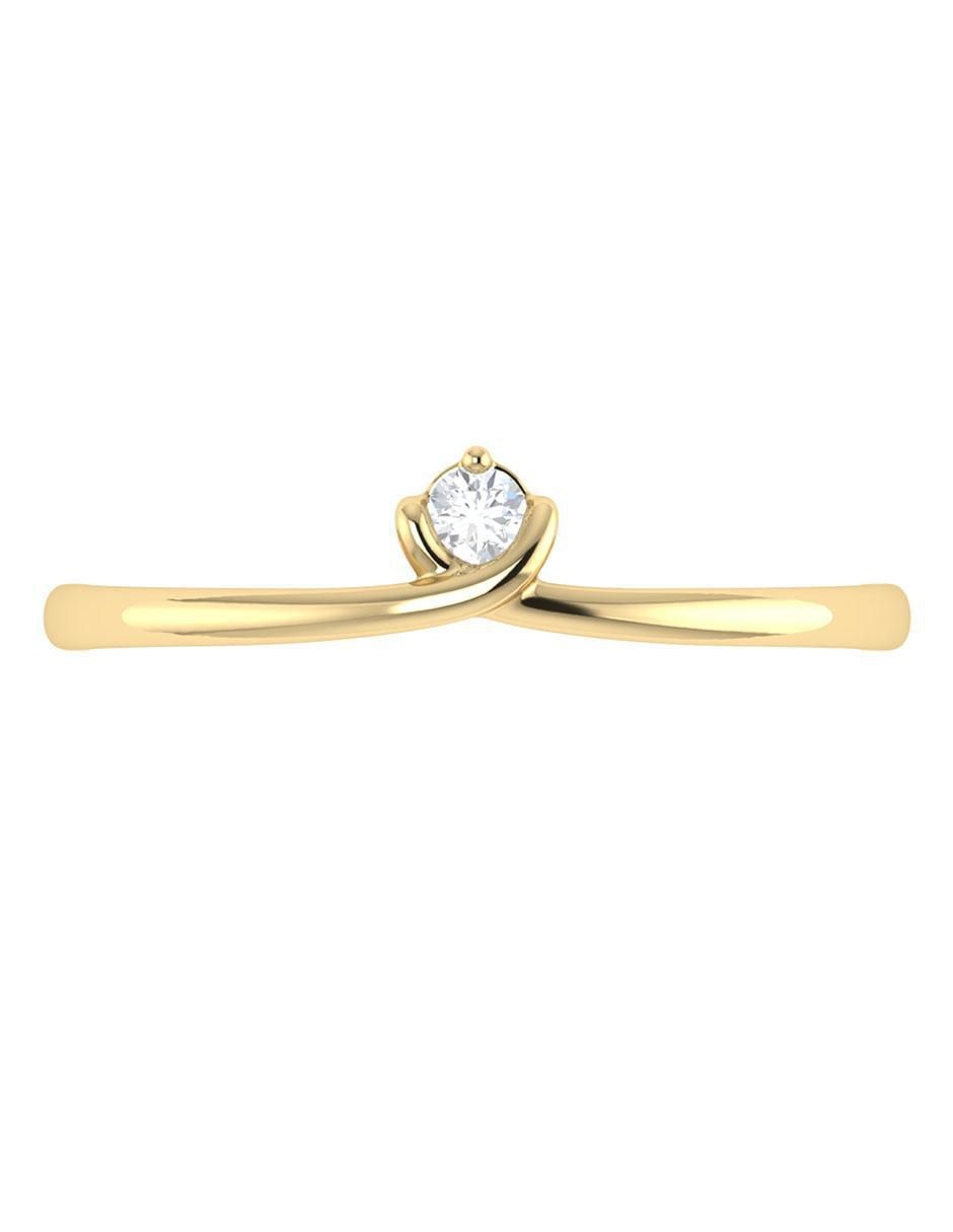 Argolla de oro 14 k diamante 4