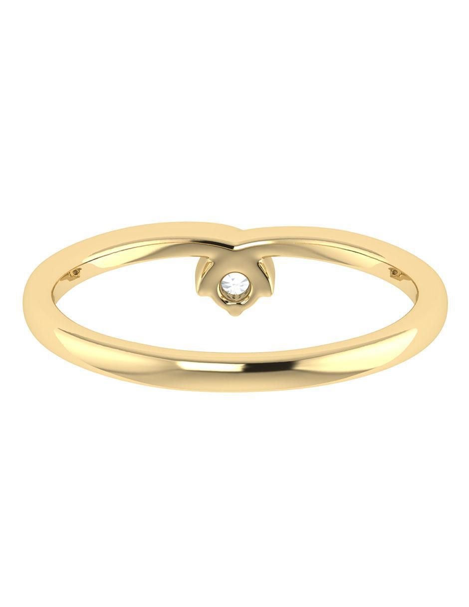 Argolla de oro 14 k diamante 3