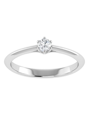 Argolla de oro blanco 14 k diamante Argolla de oro blanco 14 k diamante
