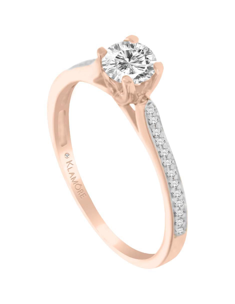 Anillo de compromiso 14 k Vitalia diamante 2