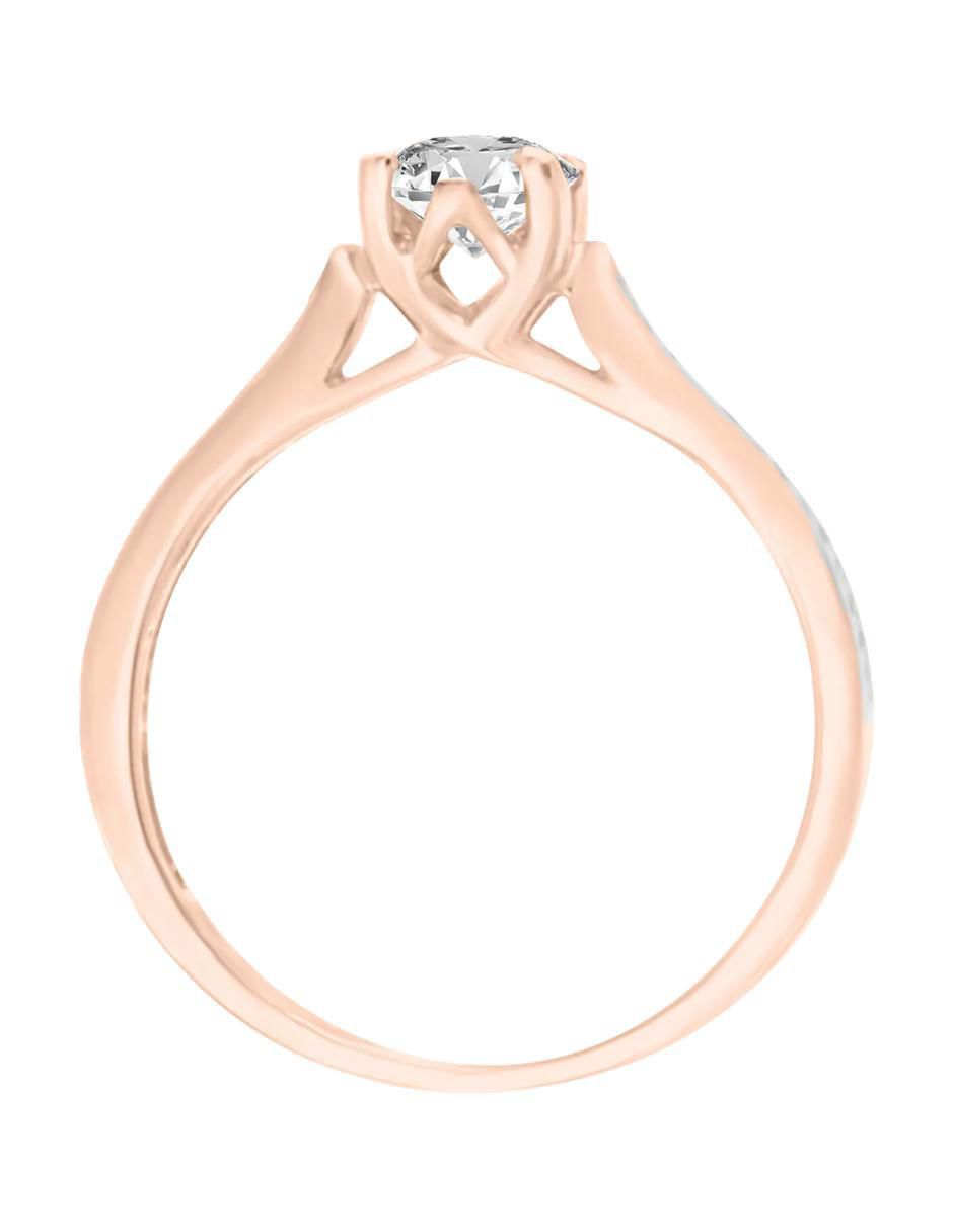 Anillo de compromiso 14 k Vitalia diamante 4