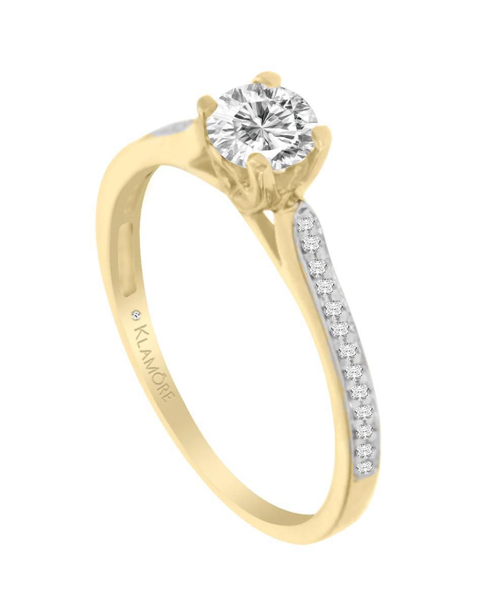 Anillo de compromiso 14 k Vitalia diamante 4