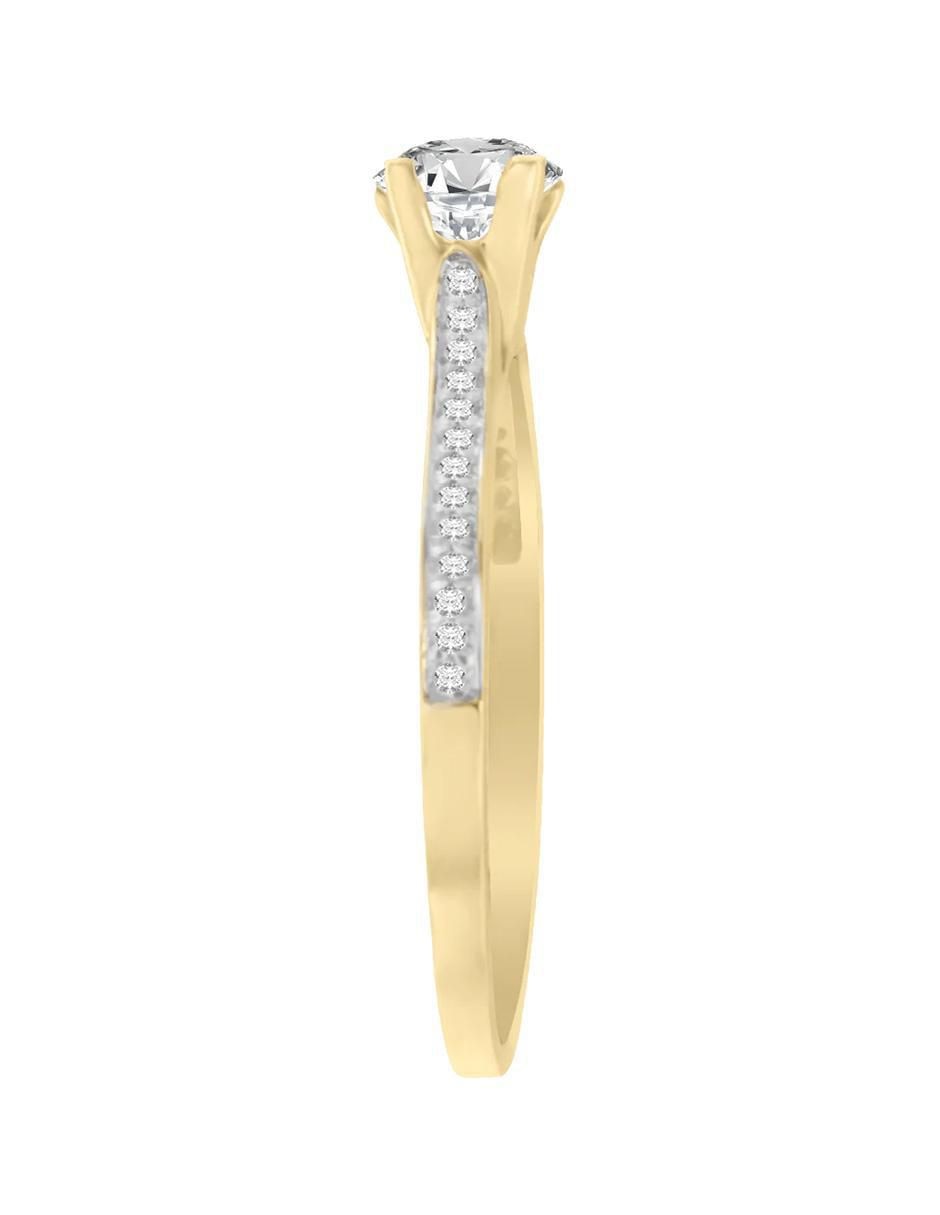 Anillo de compromiso 14 k Vitalia diamante 3