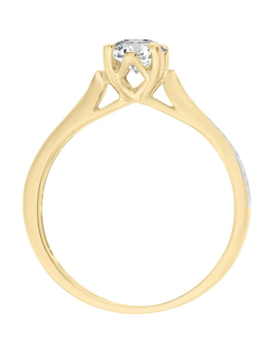 Anillo de compromiso 14 k Vitalia diamante 2