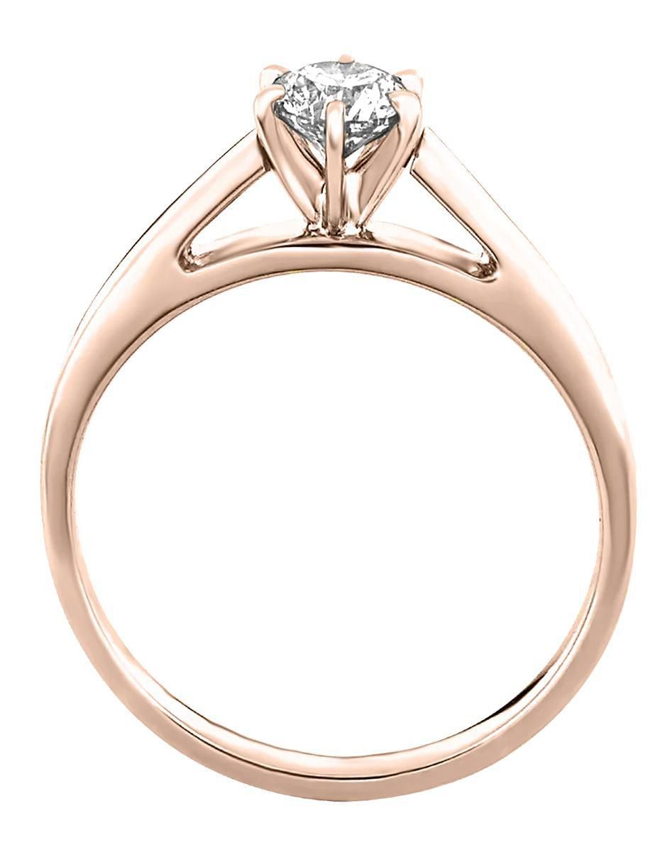 Anillo de compromiso 14 k Sutil diamante 2