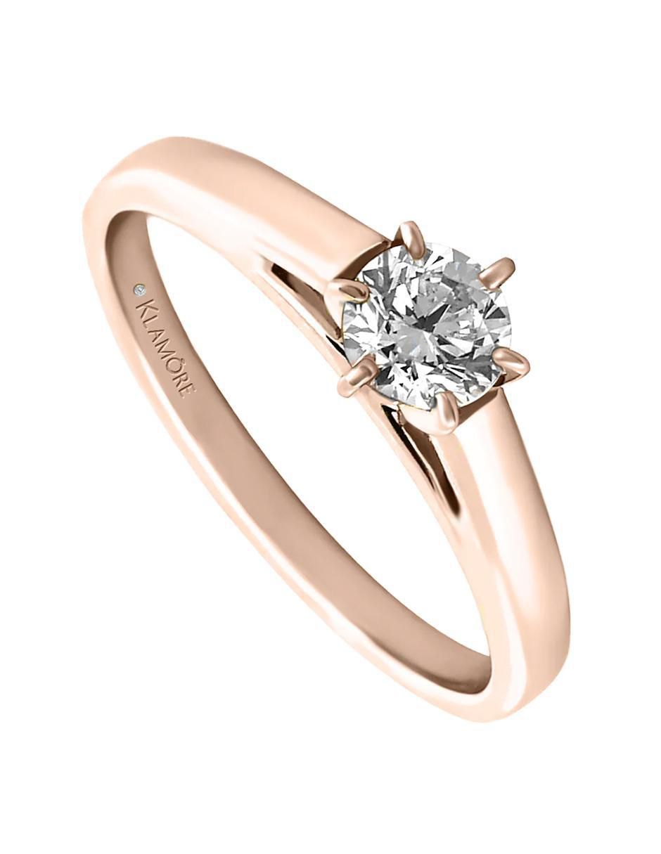 Anillo de compromiso 14 k Sutil diamante 3