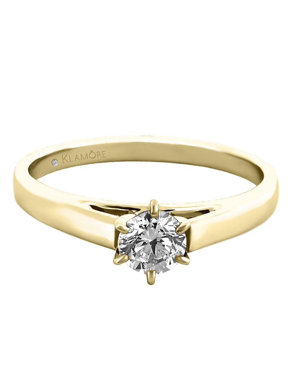Anillo de compromiso 14 k Sutil diamante Anillo de compromiso 14 k Sutil diamante