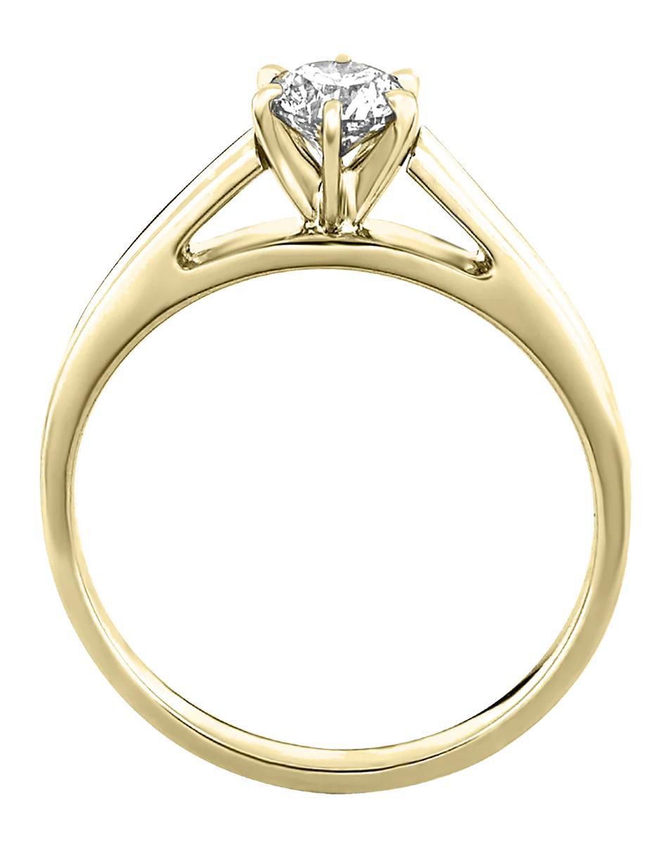 Anillo de compromiso 14 k Sutil diamante 3