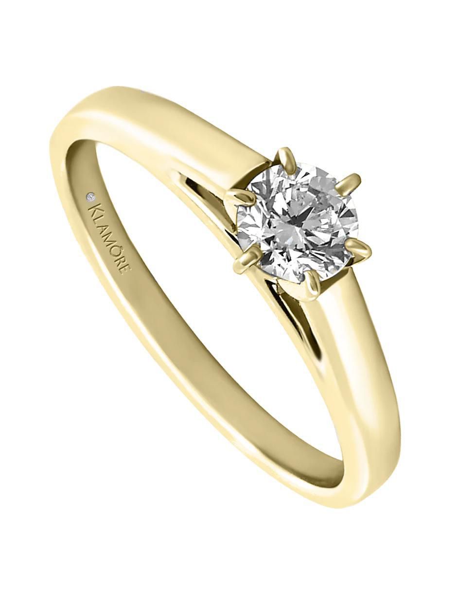 Anillo de compromiso 14 k Sutil diamante 4