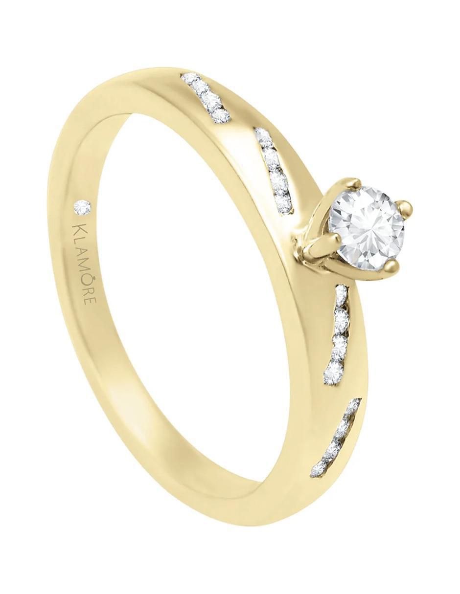 Anillo de compromiso 14 k Ava diamante 2