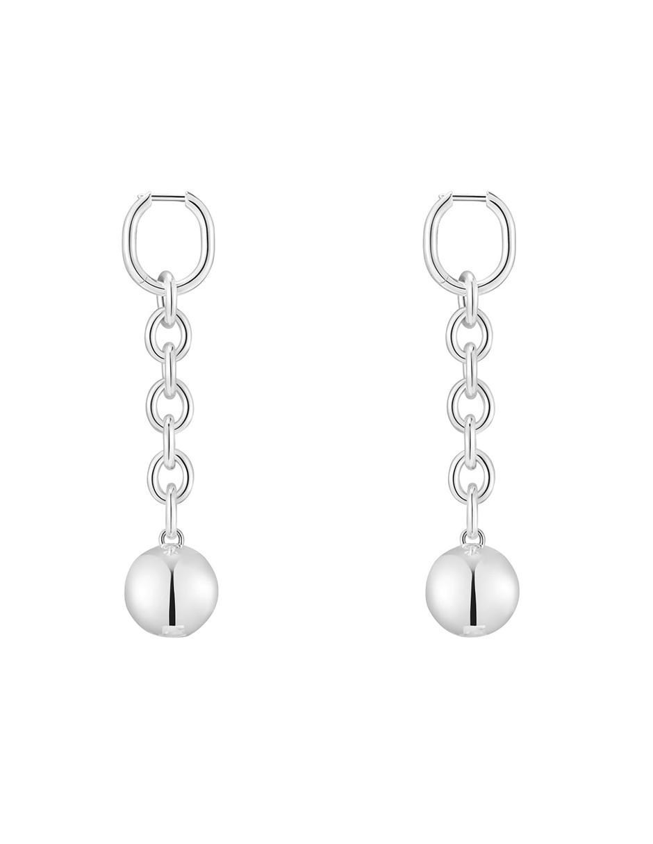 Aretes circulares Tous Plump de plata P 925 con acabado brillante