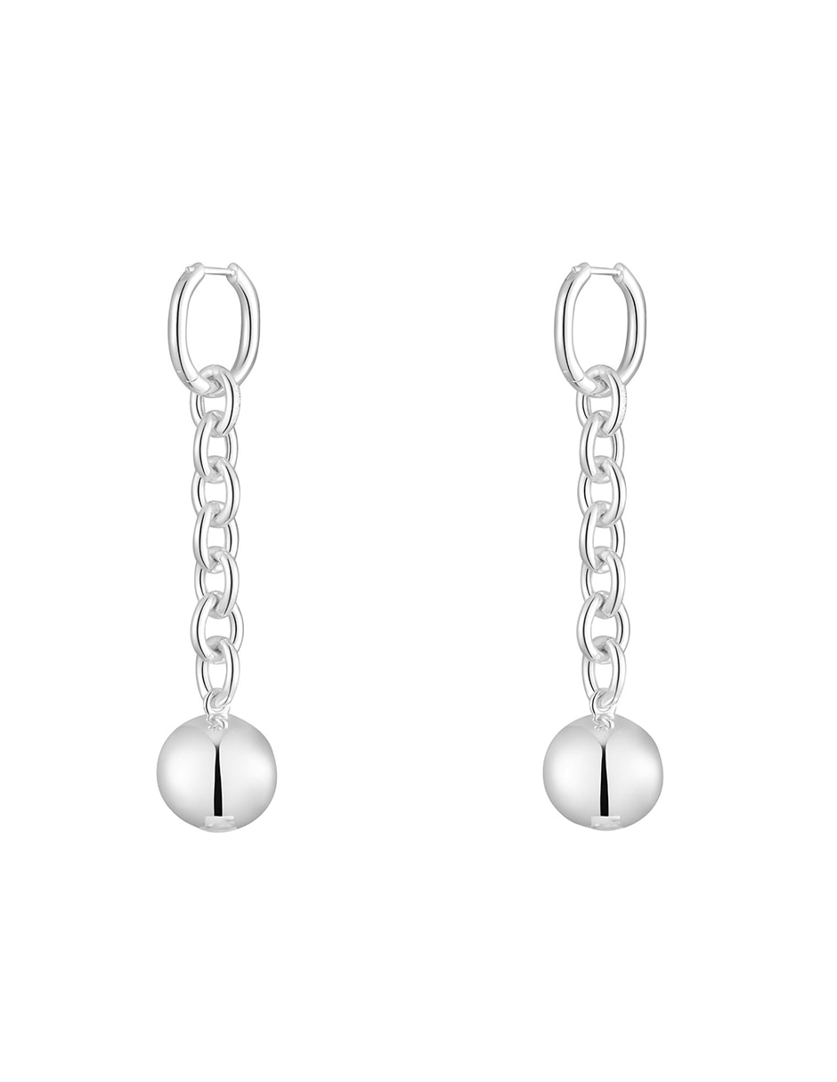 Aretes circulares Tous Plump de plata P 925 con acabado brillante