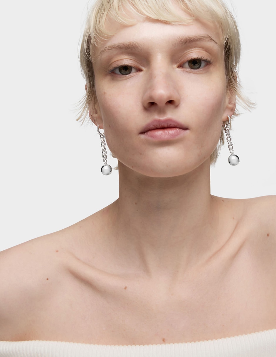Aretes circulares Tous Plump de plata P 925 con acabado brillante
