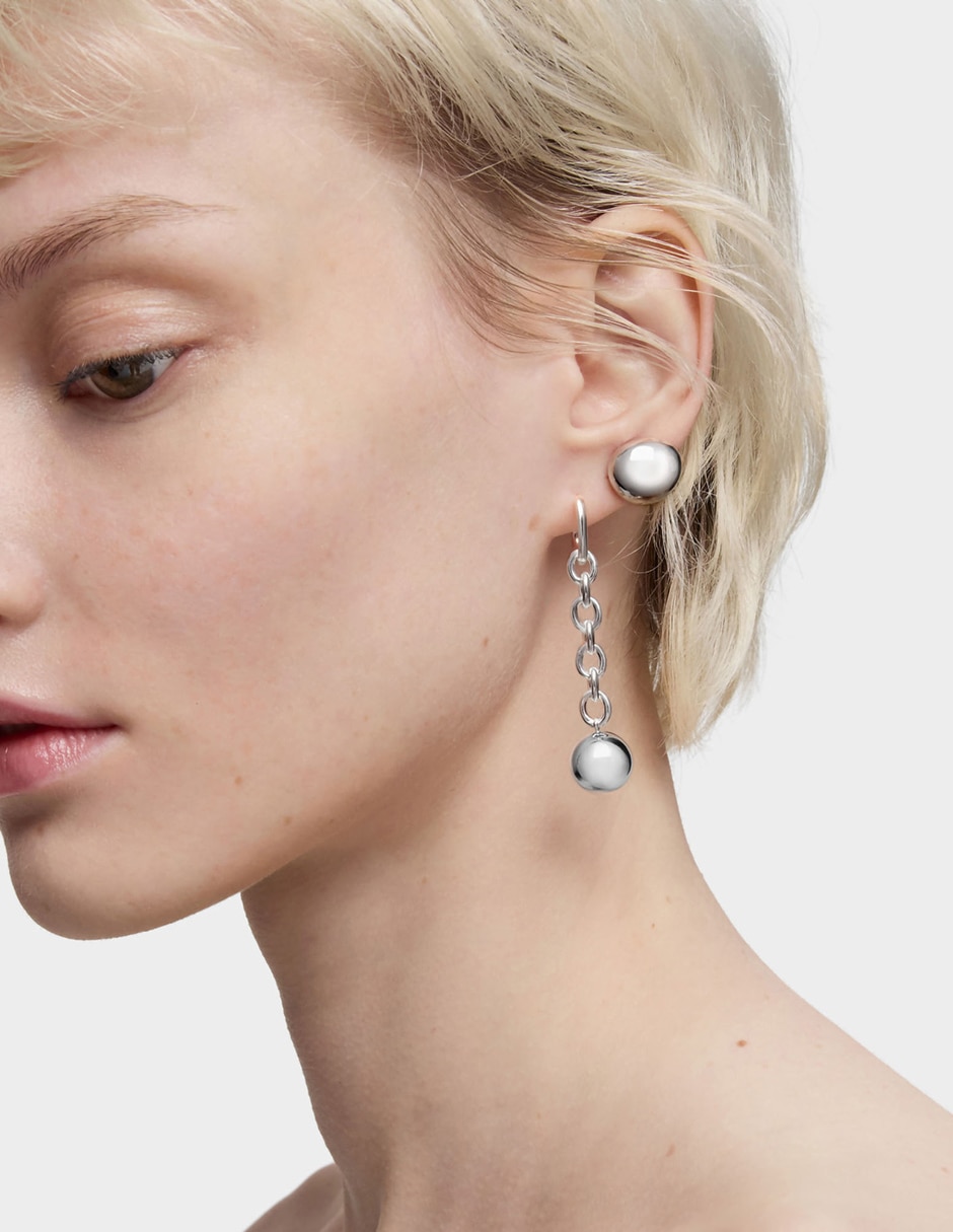 Aretes circulares Plump de plata P 925 con acabado brillante