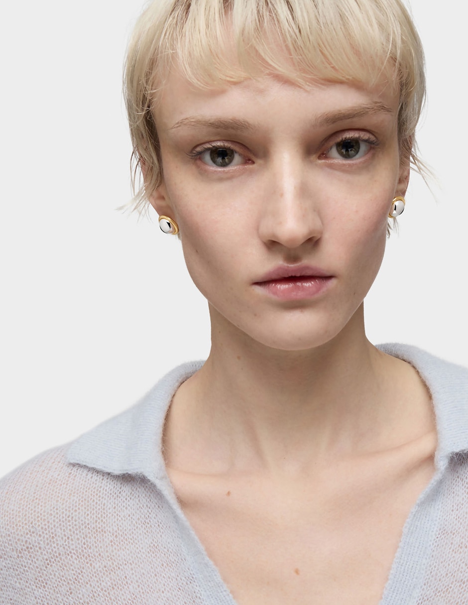 Aretes circulares Tous Plump de plata P 925 con acabado baño de oro