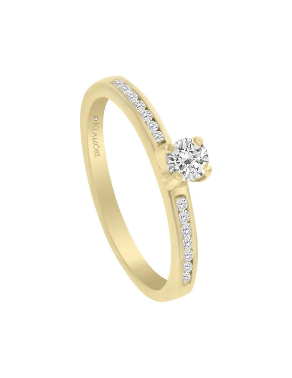 Anillo de compromiso 14 k Dalily diamante 3