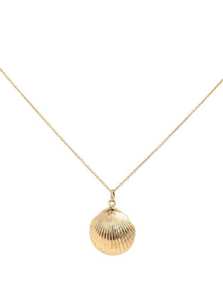 Collar con dije de concha de plata P 925