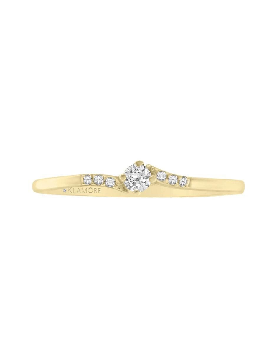 Anillo de compromiso 14 k Fannie diamante Anillo de compromiso 14 k Fannie diamante