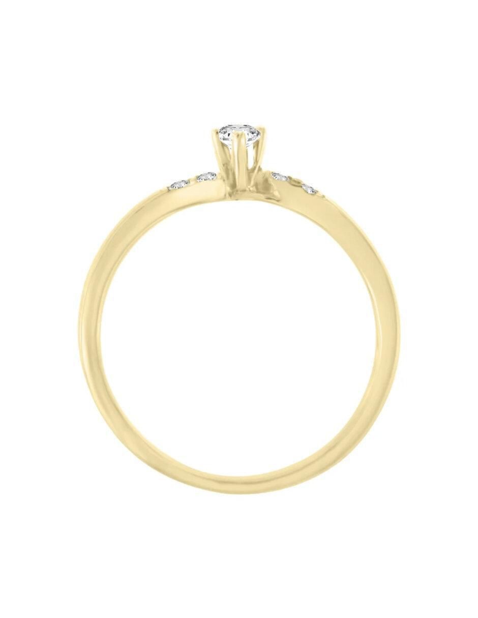 Anillo de compromiso 14 k Fannie diamante 2